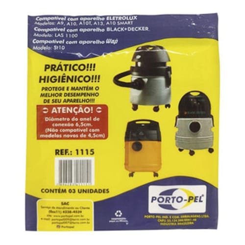 imagem-Saco aspirador agua e po wap bosch electrolux smart a 9 / a10 / a13 - 3 und (REF.1115)
