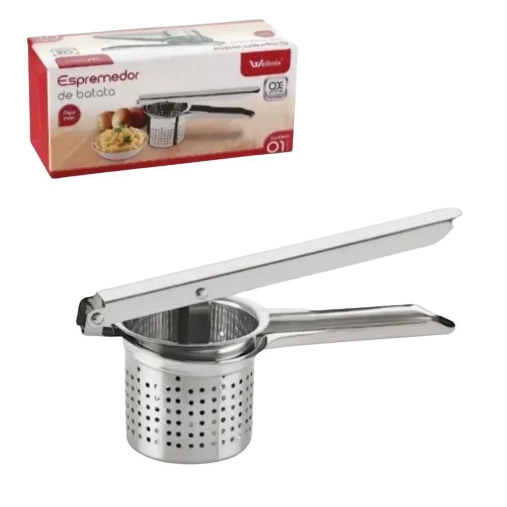 Espremedor Amassador De Batatas E Legumes Aço Inox