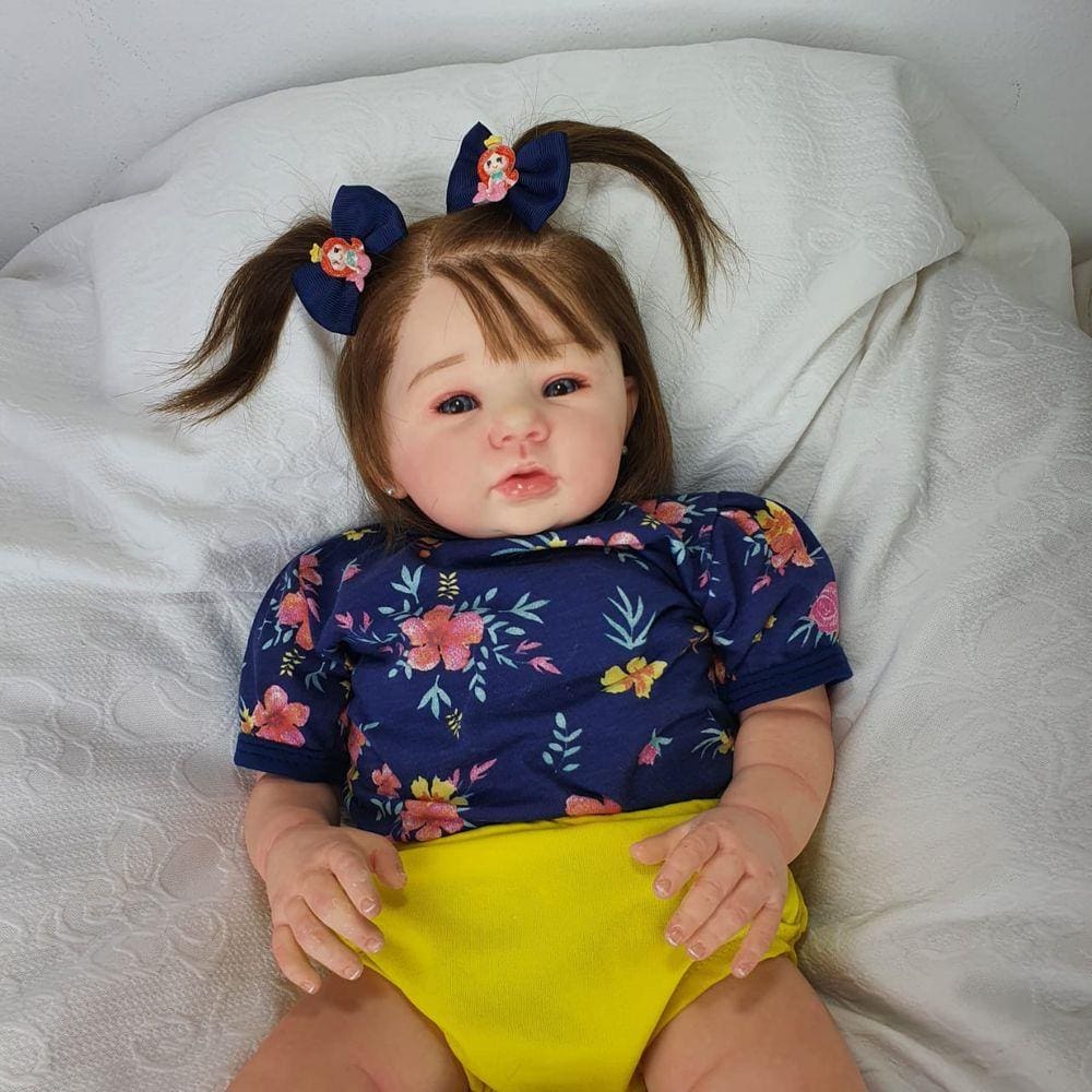 Bebê Realista Boneca Reborn Menina de Silicone