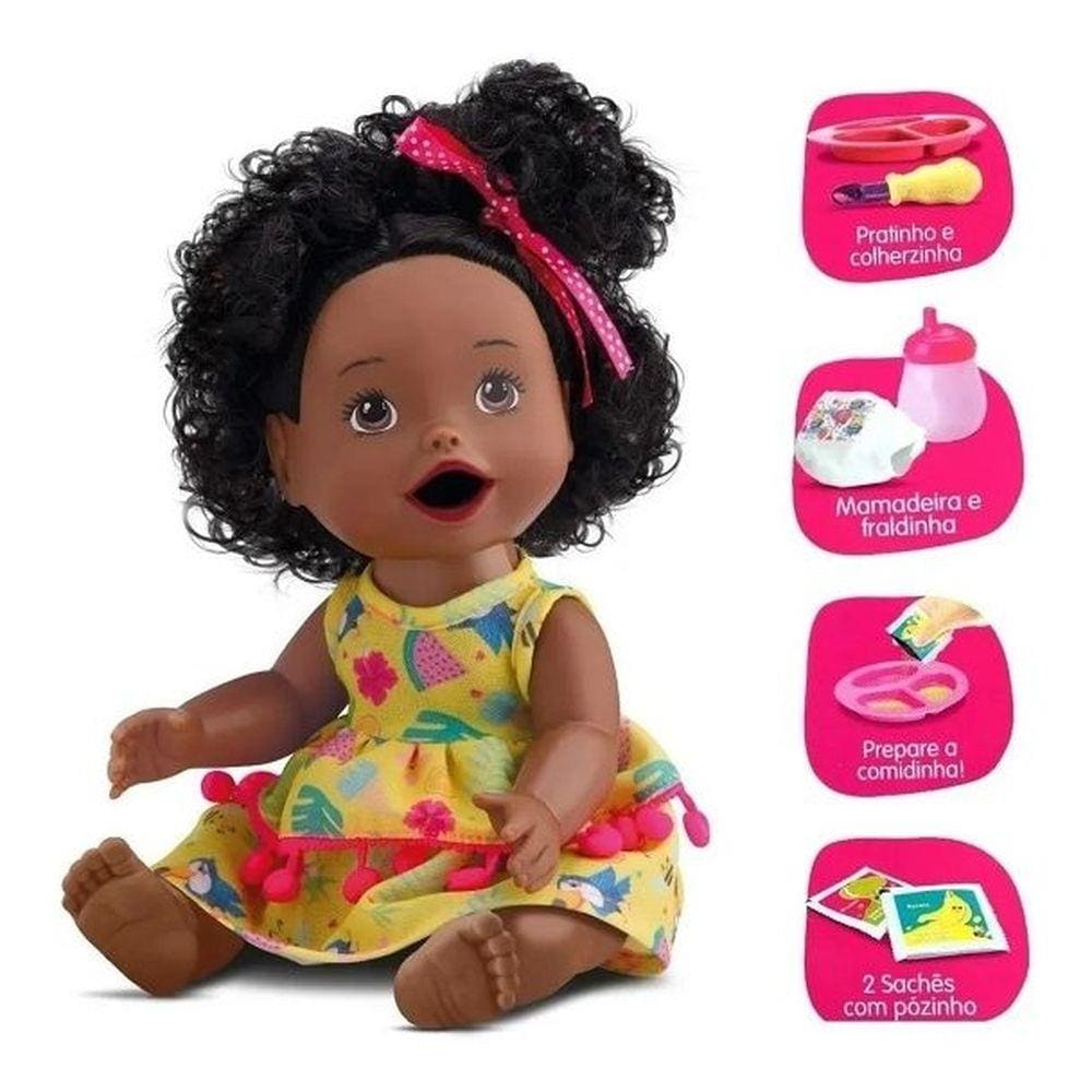 Boneca My Little Collection Primeira Papinha (Negra) - Divertoys
