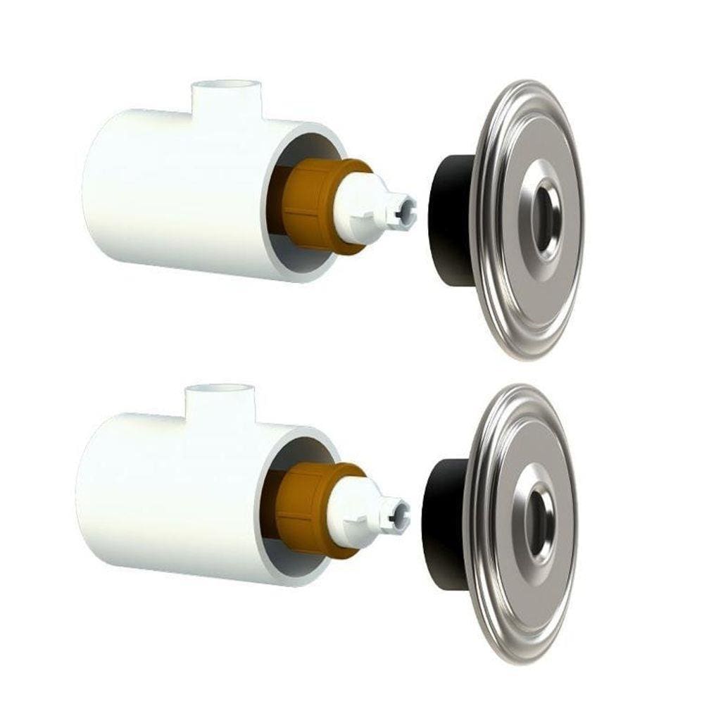 Kit 2 Dispositivos Hidromassagem Inox Para Piscina Alvenaria