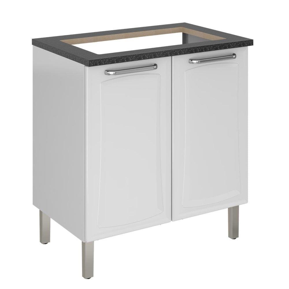 Balcão Cozinha Itatiaia Tarsila para Cooktop 5 Bocas 2 Portas Branco IG2A-80 COOK 5Q