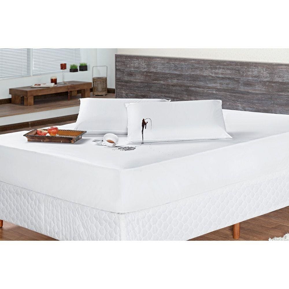 Protetor de Colchão Impermeável Casal - Branco