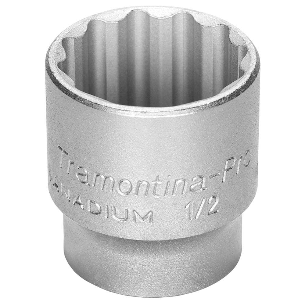 Soquete Estriado em Aço Cromo Vanádio 30 mm - Encaixe 1/2” Tramontina PRO Tramontina