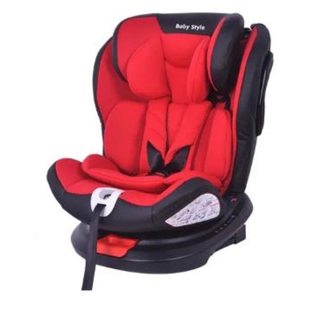 Cadeira Infantil Para Carro Baby Style Rotação 360º Vermelha