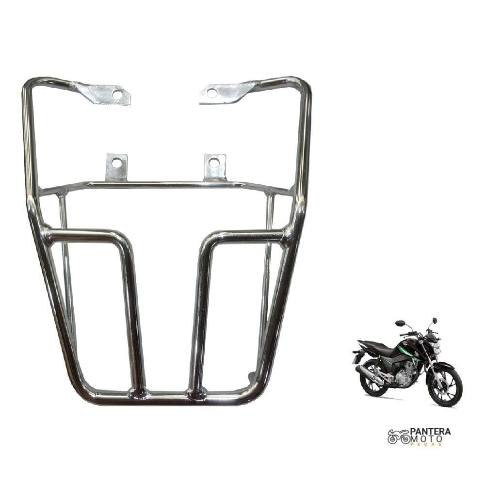 Bagageiro Moto Titan 125/150 2014 E FAN 160 16 Aço Maciço Cromado