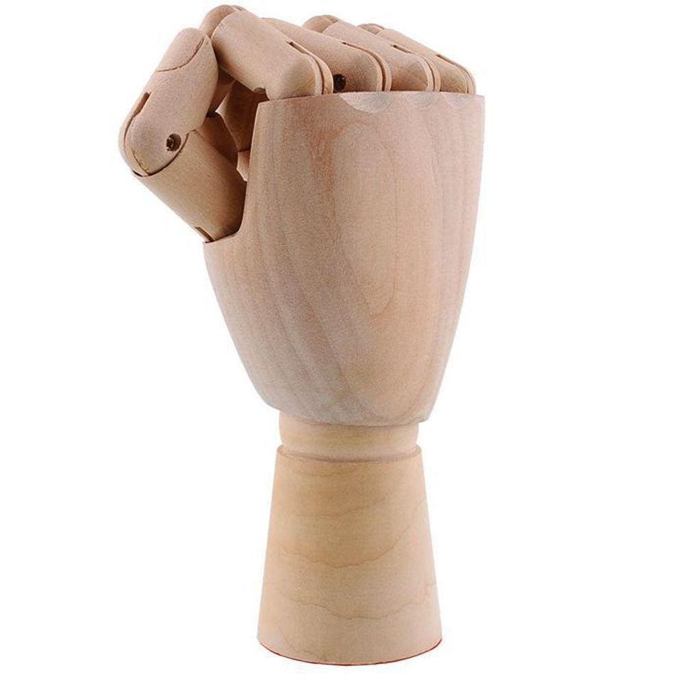 Mão Manequim Articulada De Madeira 30 Cm Direita