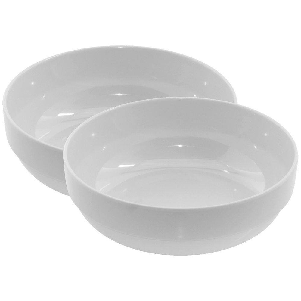 Kit 06 Travessas Saladeiras Tigelas Brancas 1,5L Melamina