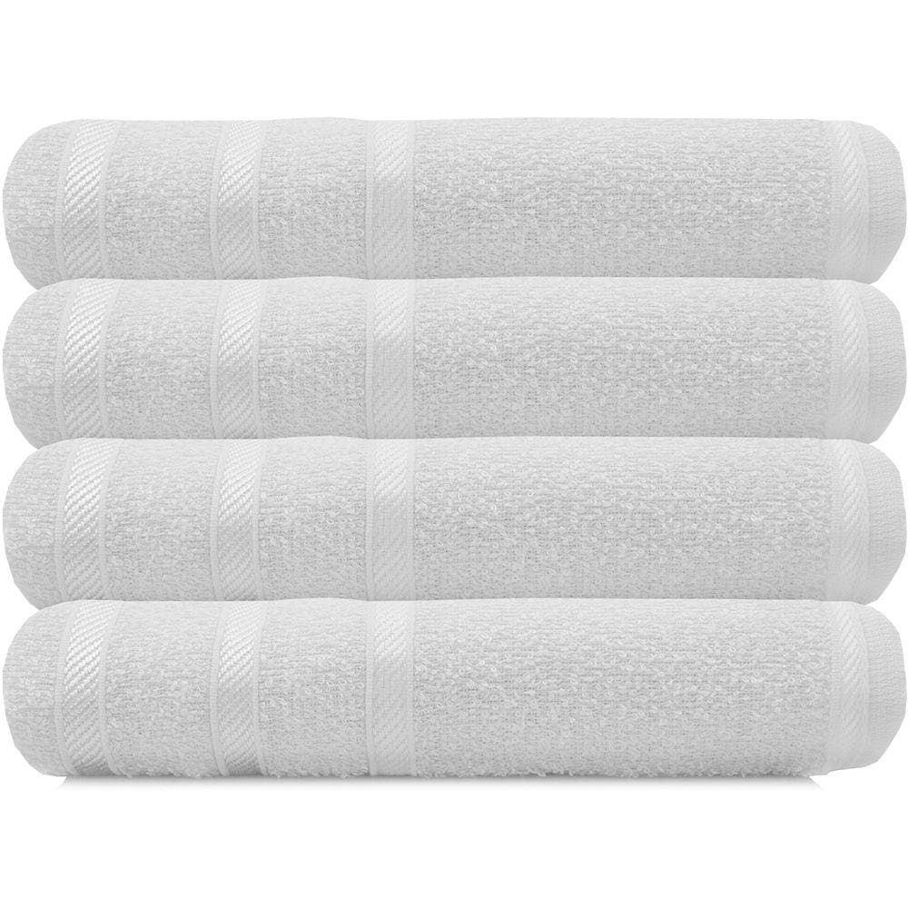 Kit 4 Toalhas Rosto 100% Algodão Salão Manicure SPA 44x70cm