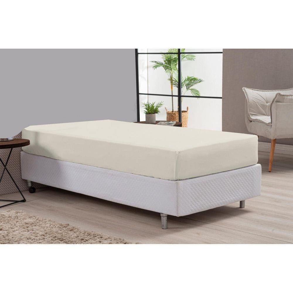 Lençol Solteiro Sem Fronhas Palha De Algodão 180 Fios