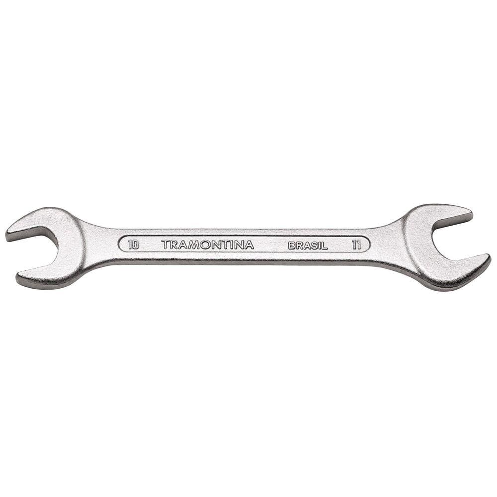 Chave Fixa 10x11 mm Tramontina Basic com Corpo em Aço Especial Cromado Tramontina