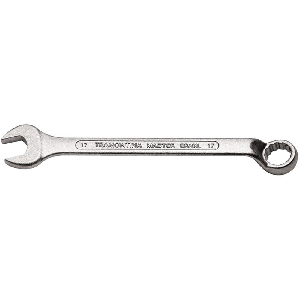 Chave Combinada 17 mm com Pescoço Tramontina com Corpo Forjado em Aço Especial Cromado Tramontina