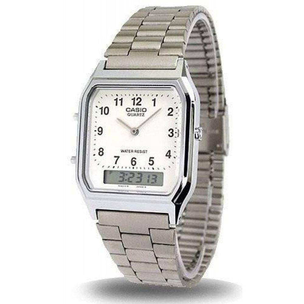 Relógio Feminino CASIO Analógico/Digital Social AQ-230A-7BMQ