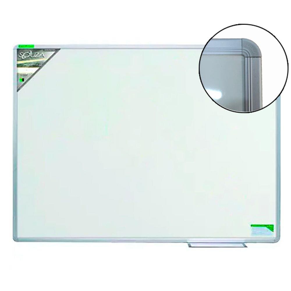 Quadro Branco Luxo (Base MDF + Fórmica) 60x40 cm Moldura de Alumínio LUXO R-5201