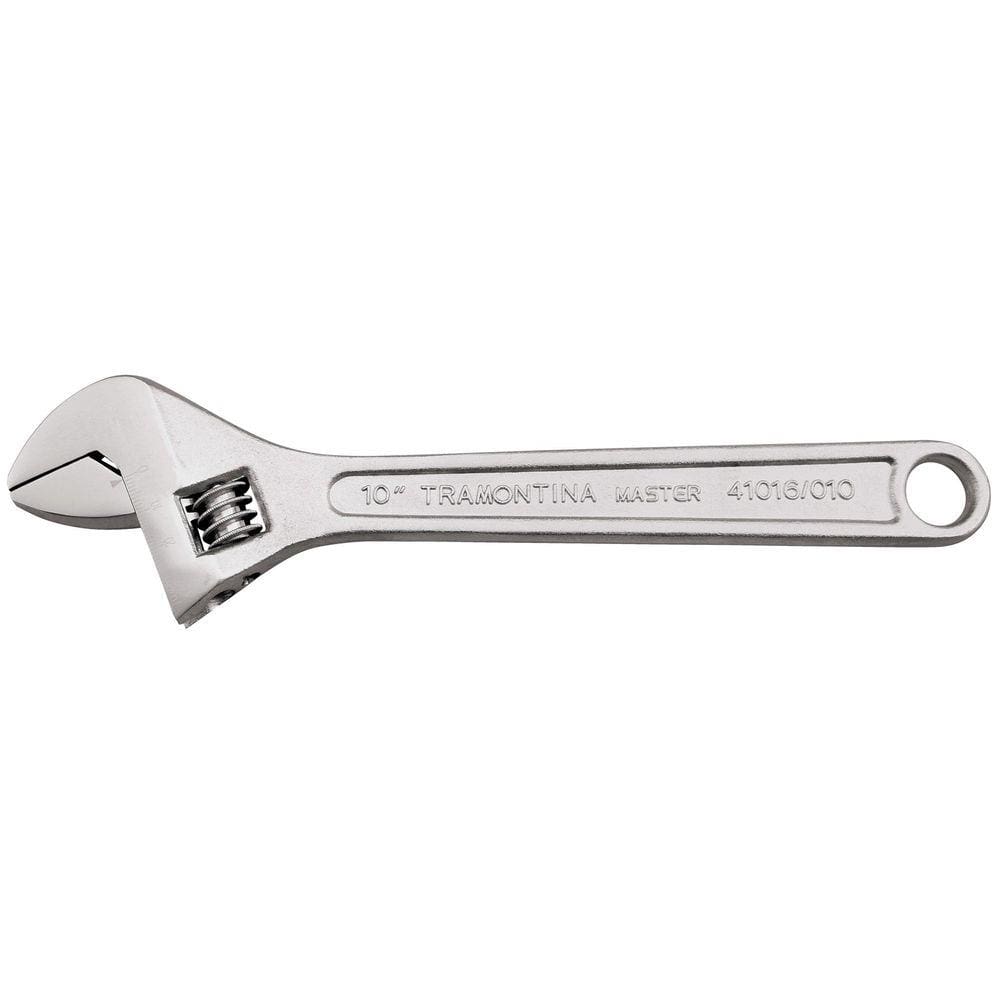 Chave Ajustável para Porcas 12” Tramontina com Corpo Forjado em Aço Carbono Cromado Tramontina
