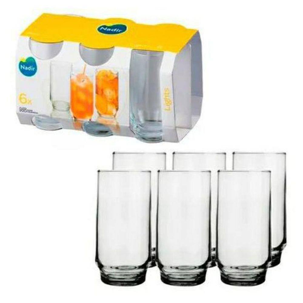 Jogo de Copos de Vidro /kit. Jogo com 6 copos de vidro 410ml / 300ml /  Conjunto / copos / conjunto de copos / Jogo de copos de Vidro