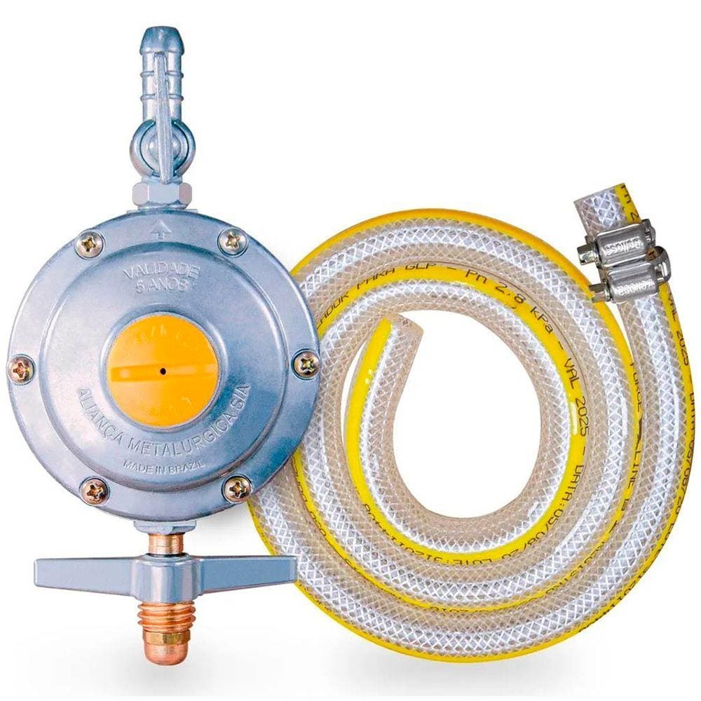 Regulador para Gás Aliança 2kg/H Com Mangueira 80cm
