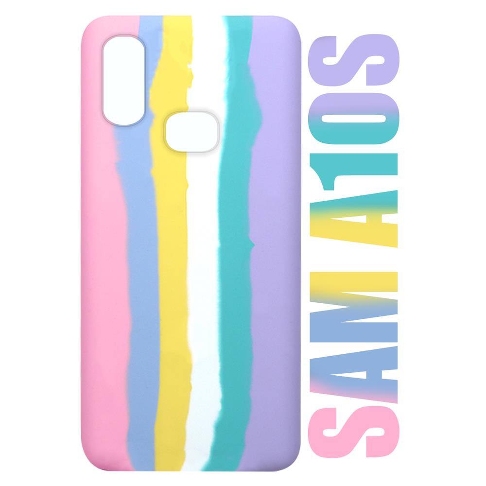 Capa Capinha Case Silicone Aveludada Arco-íris Candy Galaxy A10S A107 6.2 |  Extra