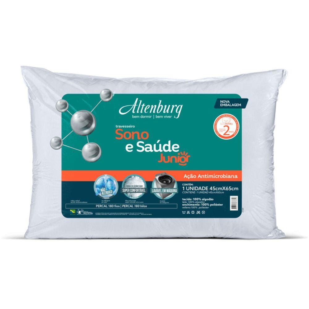 Travesseiro Altenburg Sono E Saúde Junior 45x65