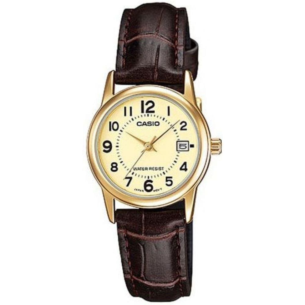 Relógio Casio  Feminino LTP-V002GL-9BUDF - pulseira em couro