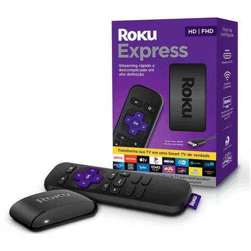 Roku Express, Streaming player Full HD, com controle remoto e cabo HDMI Preto é boa?