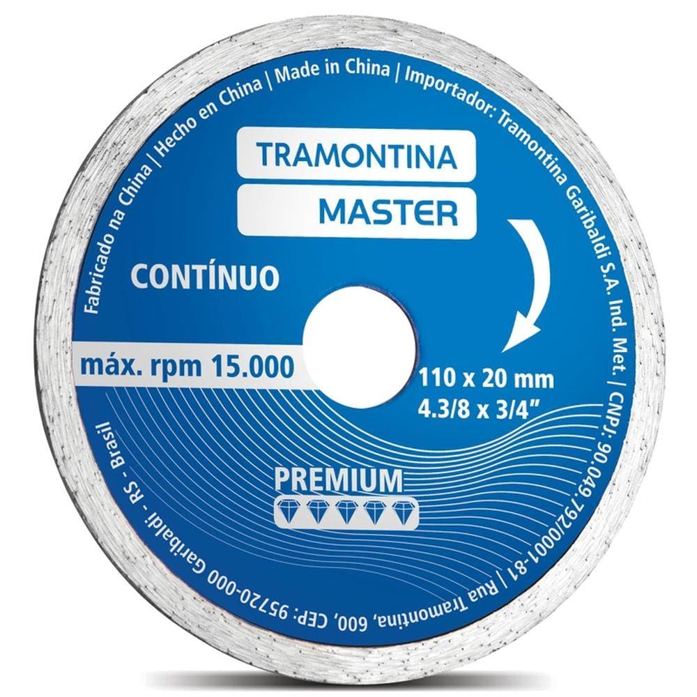 Disco Diamantado Contínuo 4.3/8” Tramontina Premium Tramontina