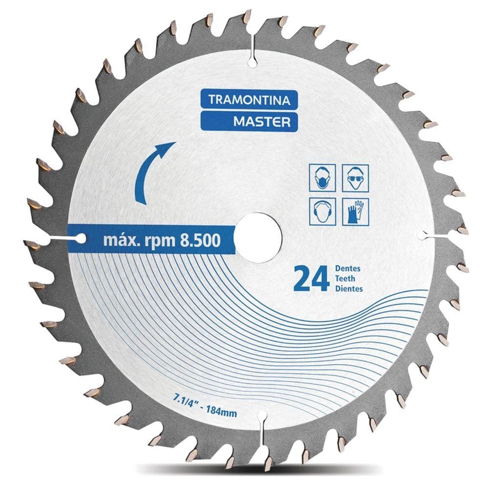 Disco de Corte 7.1/4" 24 Dentes Tramontina para Serra Circular Tramontina