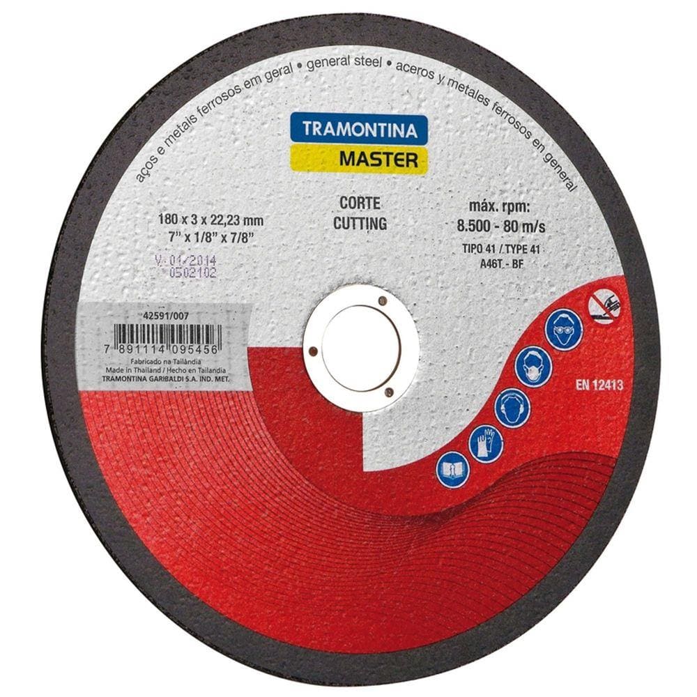 Disco de corte 7” Tramontina para Aços e Metais Tramontina