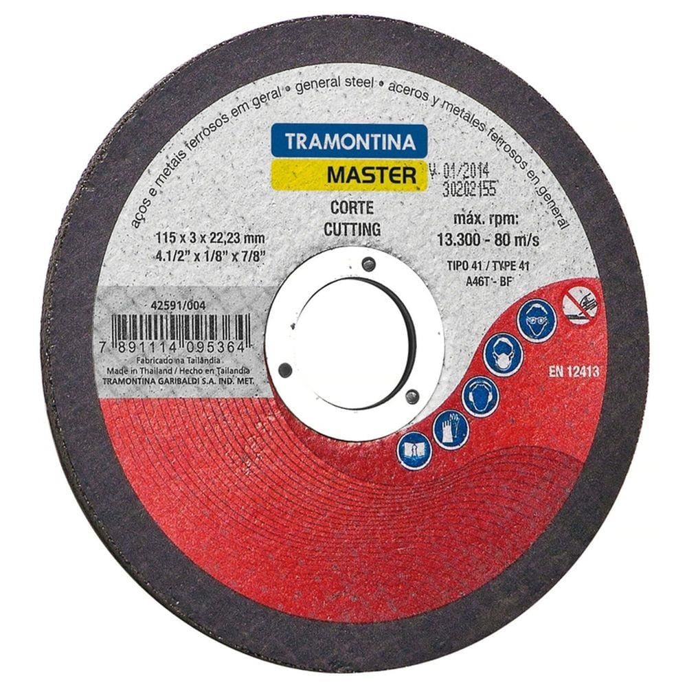 Disco de corte 4.1/2” Tramontina para Aços e Metais Tramontina