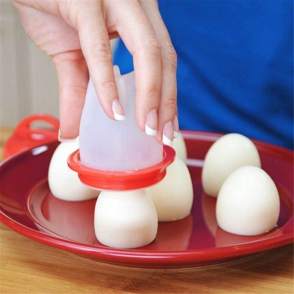 6 Copos Silicone Ovo Fogão Egglettes Duro Cooking Copo Ovos