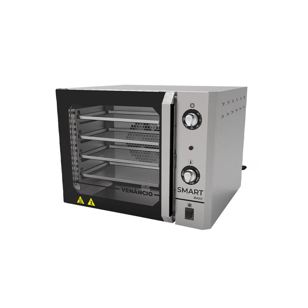 Forno Turbo Convector Elétrico Aço Inox Fcsb4e 4 Esteiras Venâncio 220v