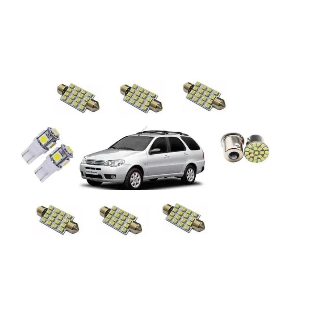 Kit Lâmpadas Led Fiat Palio Weekend Super Branca