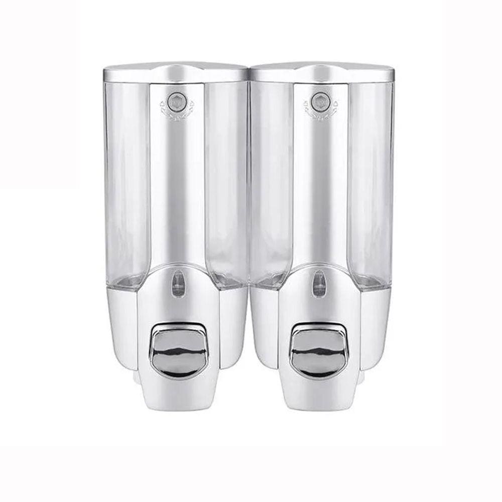Dispenser Duplo Gel Shampoo Sabonete Liquido Alcool Shopping Hotel