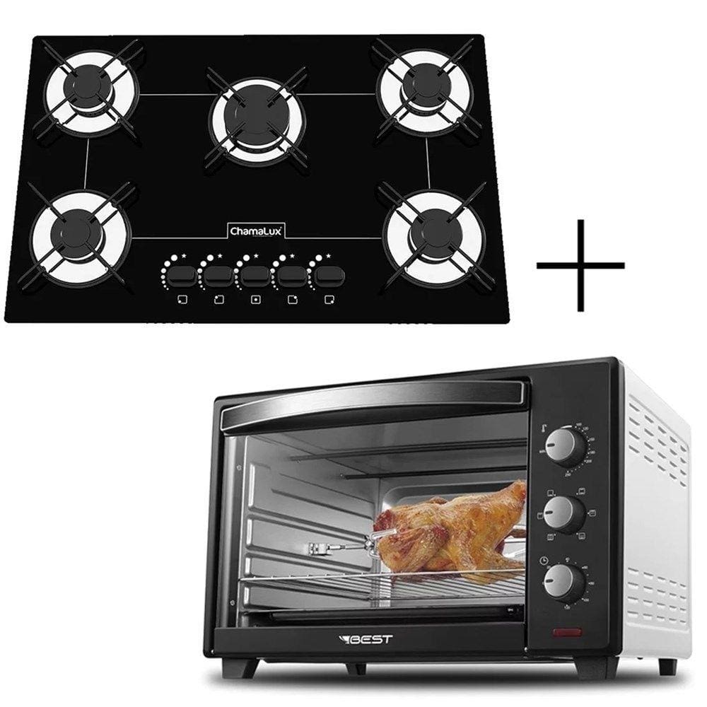 Fogao cooktop 5 bocas eletrico chicote eletrico Extra