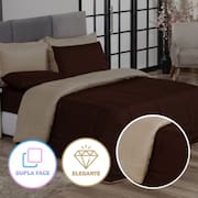 Kit Edredom Casal Queen 220x220cm + Jogo de Lençol 06 Peças Aconchego Dupla Face Casa Dona