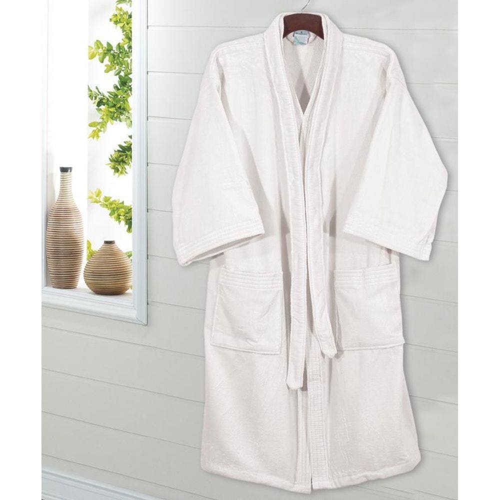 Roupão Dohler Velour Adulto Af958 Branco Liso GG