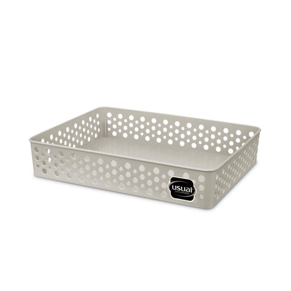 Cesto Organizador Rattan Armário Gaveta Lavanderia G (34x25)