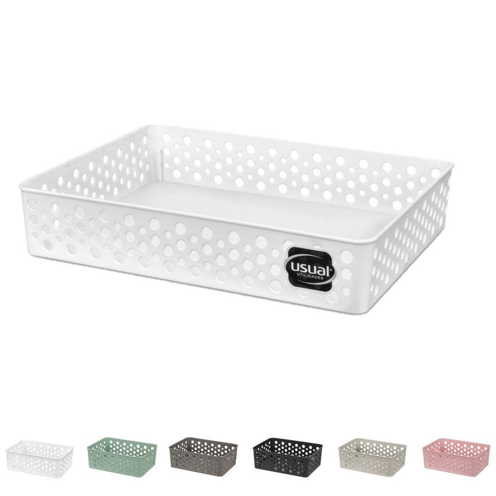 Cesto Organizador Rattan Armário Gaveta Lavanderia G (34x25)