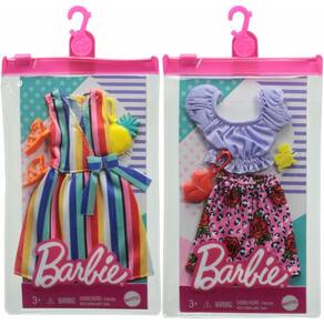 Boneca Barbie Fashionista 155 Camisa Rock e Saia Rosa Fbr37