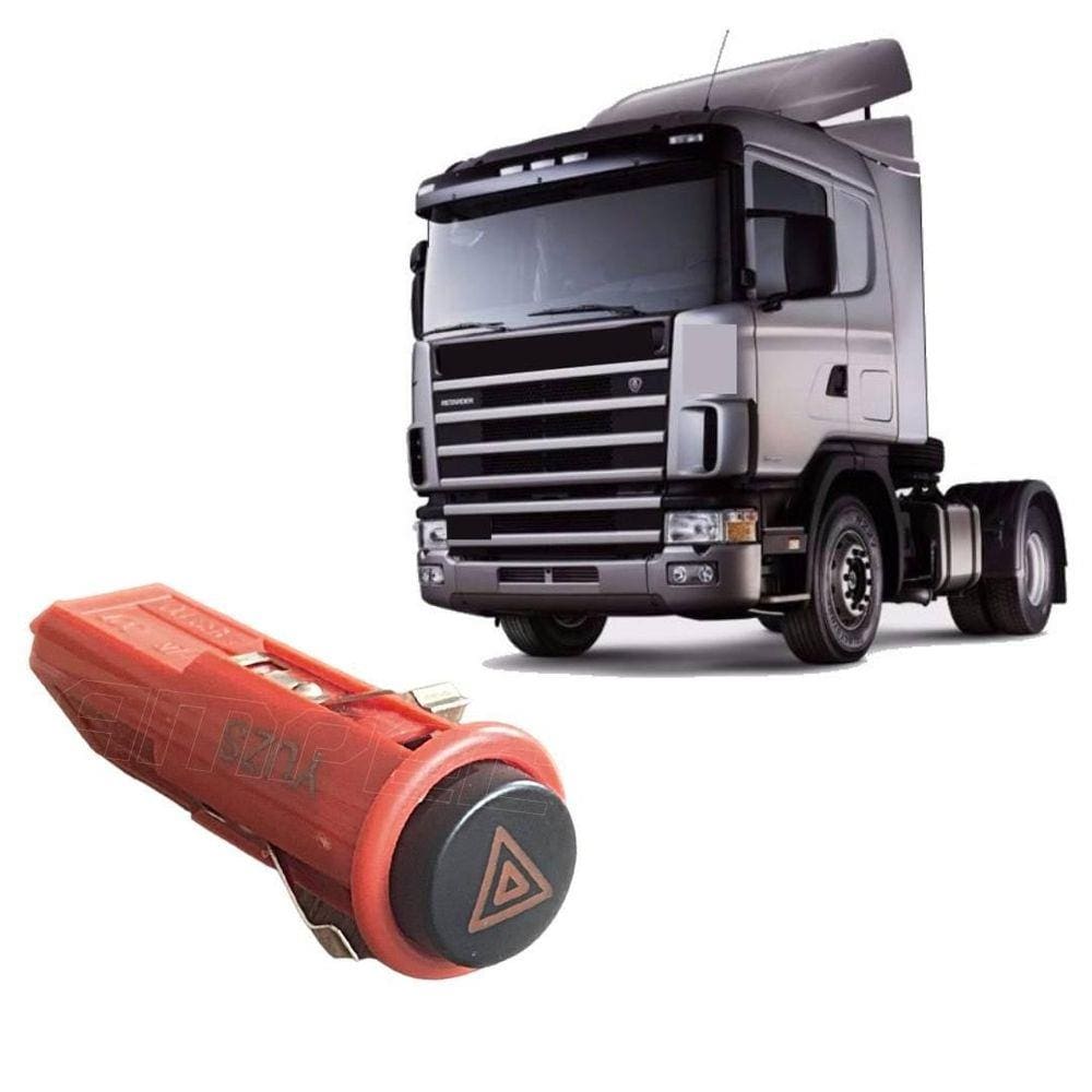 Interruptor Botão Pisca Alerta Para Scania S4 Serie 4 124