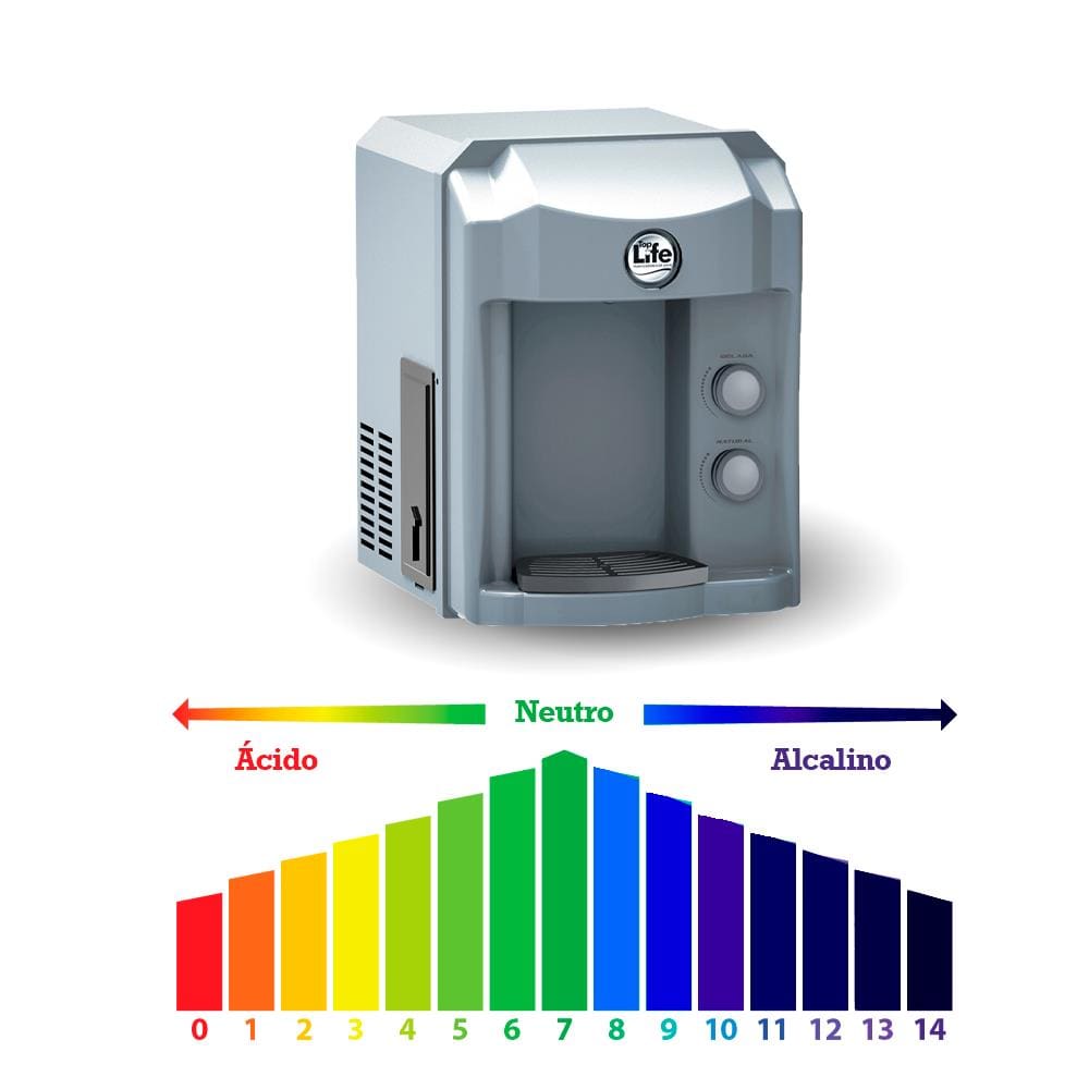 Purificador de Água Alcalina Ionizada Gelada Health Energy Prata 220V - Top Life