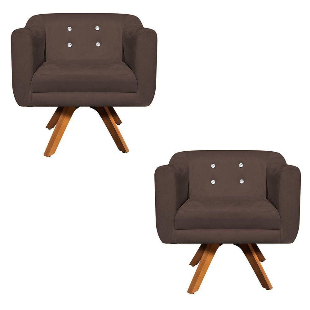 Kit 02 Poltronas Giratória Julia Mm30