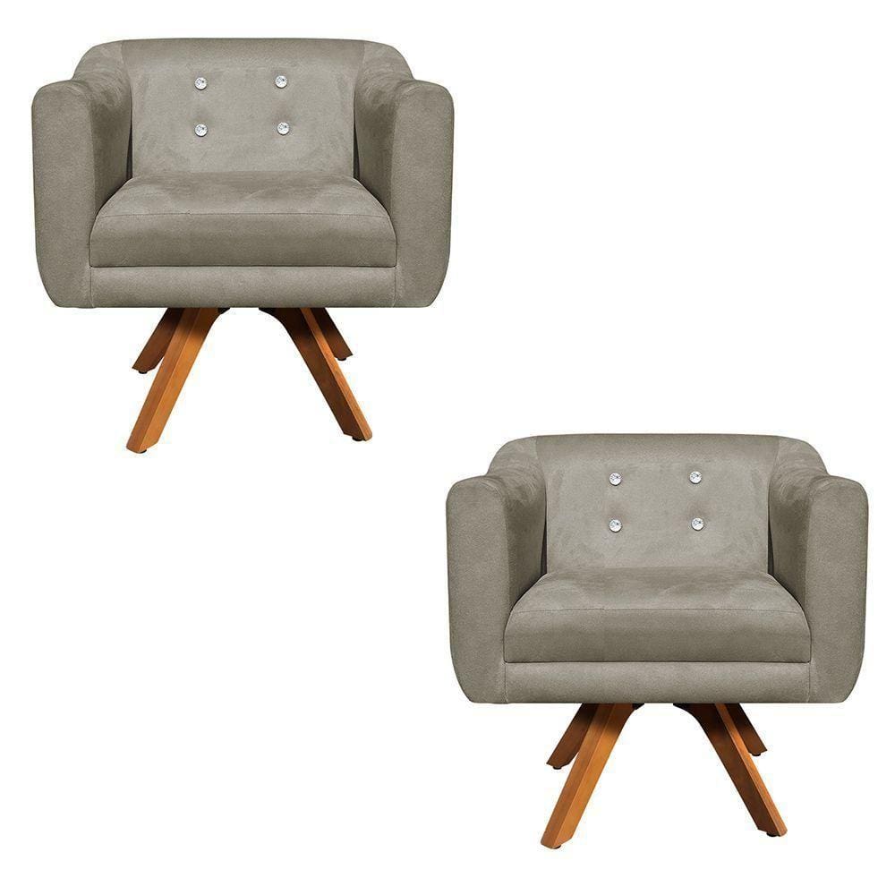 Kit 02 Poltronas Giratória Julia Mm30