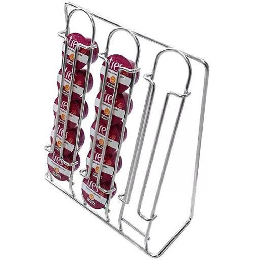 Porta Cápsulas Una Lato Modelo Três Corações Cromado 2103
