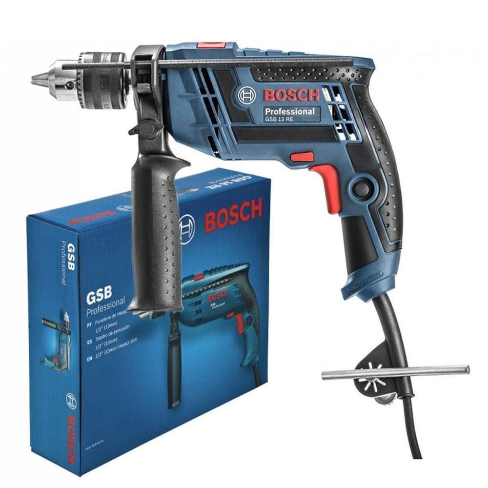 Furadeira De Impacto 1/2\" (13mm) 650W GSB13RE Heavy Duty Bosch 110v