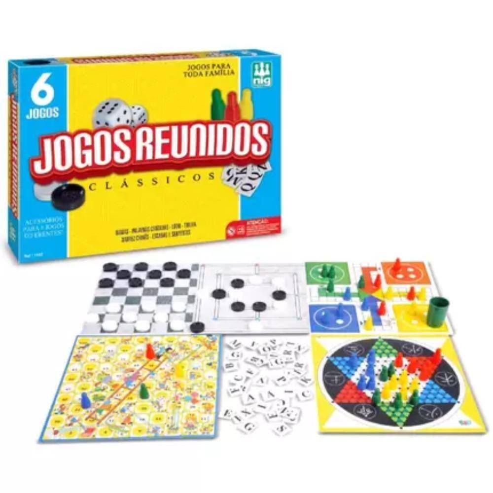 Kit Com Jogos De Tabuleiro Clássicos Estrela