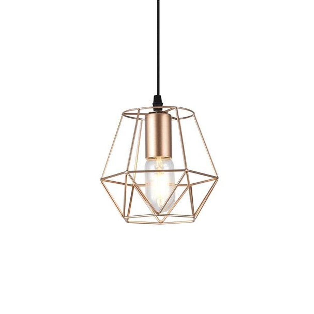 Lustre Pendente Taschibra Grid Cobre E27 Bivolt