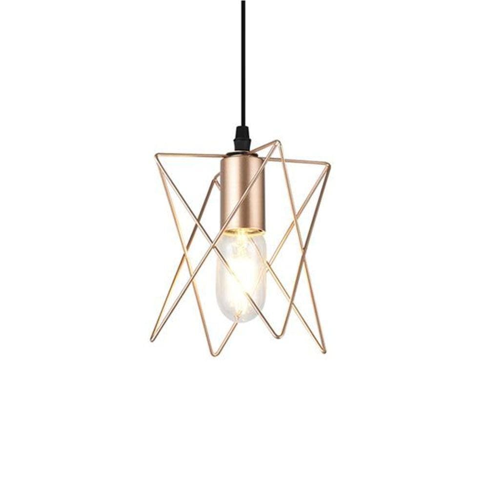 Lustre Pendente Taschibra Treliça Cobre E27 Bivolt