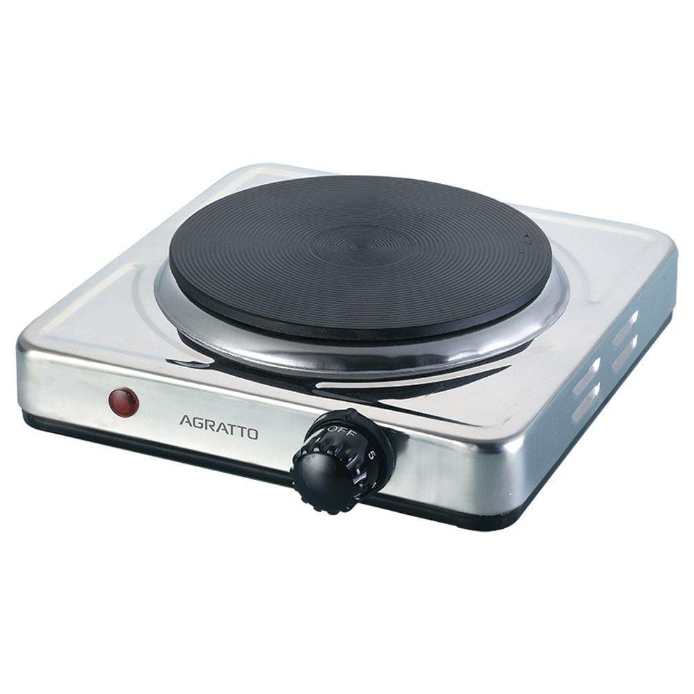 Fogão Elétrico de Mesa 1 Boca Portátil 1500W Inox Agratto