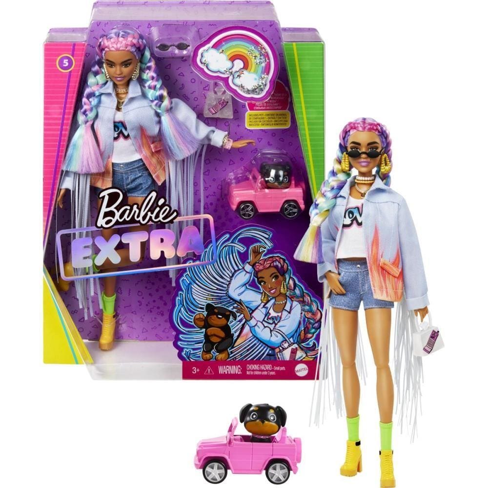 Barbie Extra - Carro Conversível - Prateado Brilhante - 16 cm